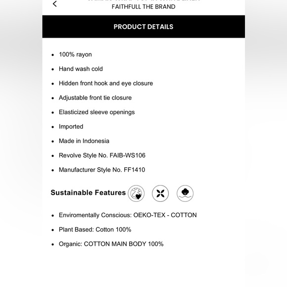 REVOLVE | Faithfull the Brand | Jamais Wrap Top white linen - Picture 8 of 9